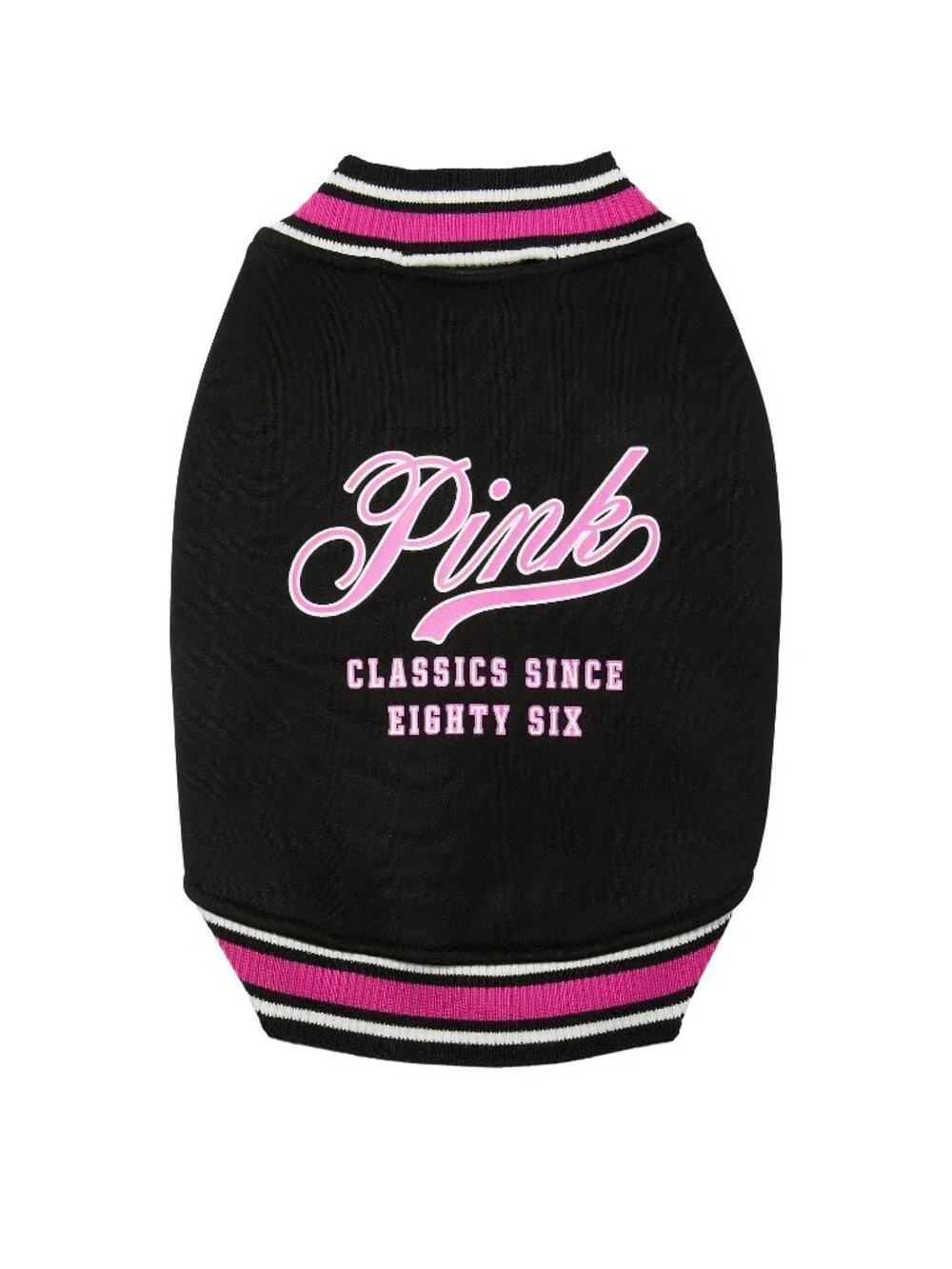 New Sz M Victoria's Secret Super Soft High-Quality PINK Pup Pet Varsity Jacket